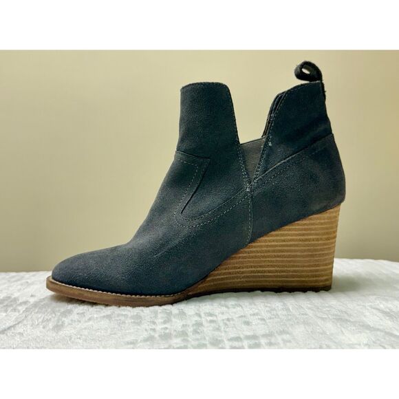 BLONDO Irving Gray Wedge Waterproof Bootie, Pull-On, Sz 8 - Picture 5 of 14